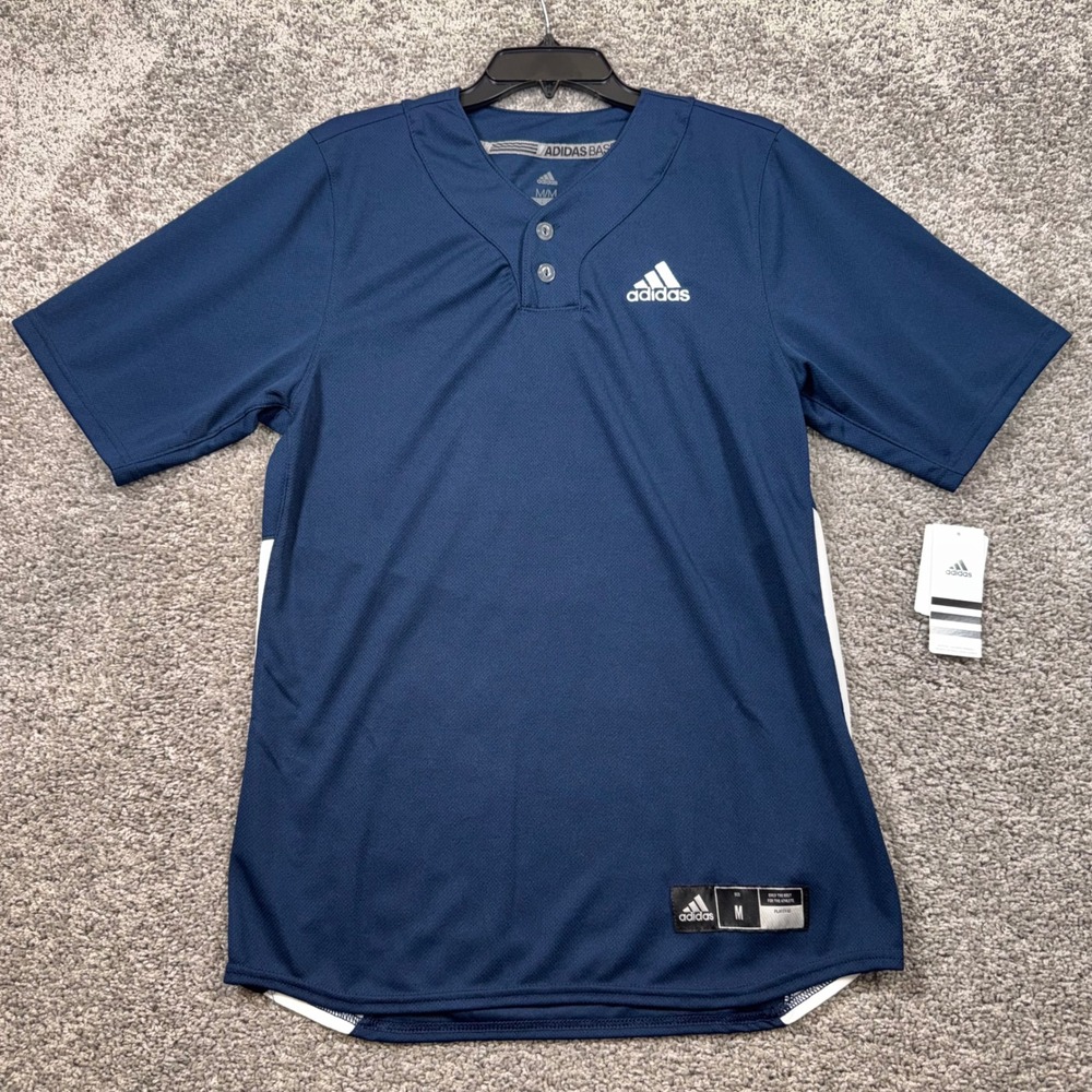 Adidas DK Elite 2 Button Jersey Mens Baseball Navy Blue Size M NEW